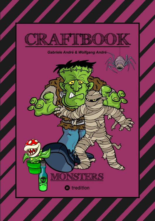 Produktbild: Craftbook - 100 Monster - Lustige Spannende Gruselige Vorlagen - Malen - Basteln - Monster - Party - Spiel - R&auml;tsel