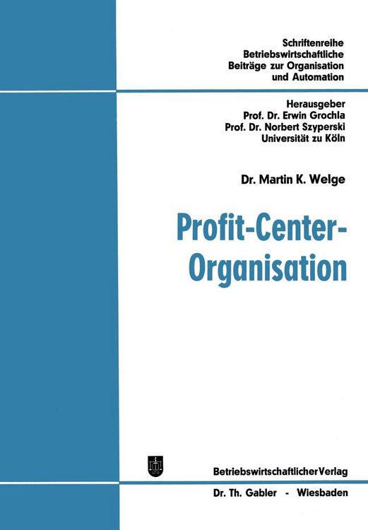 Produktbild: Profit-Center-Organisation
