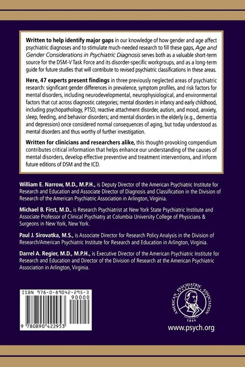 Produktbild: Age and Gender Considerations in Psychiatric Diagnosis