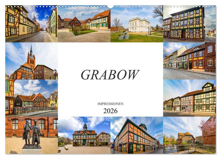 Produktbild: Grabow Impressionen (Wandkalender 2026 DIN A2 quer), CALVENDO Monatskalender