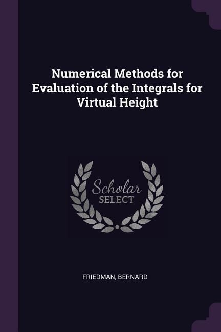 Produktbild: Numerical Methods for Evaluation of the Integrals for Virtual Height