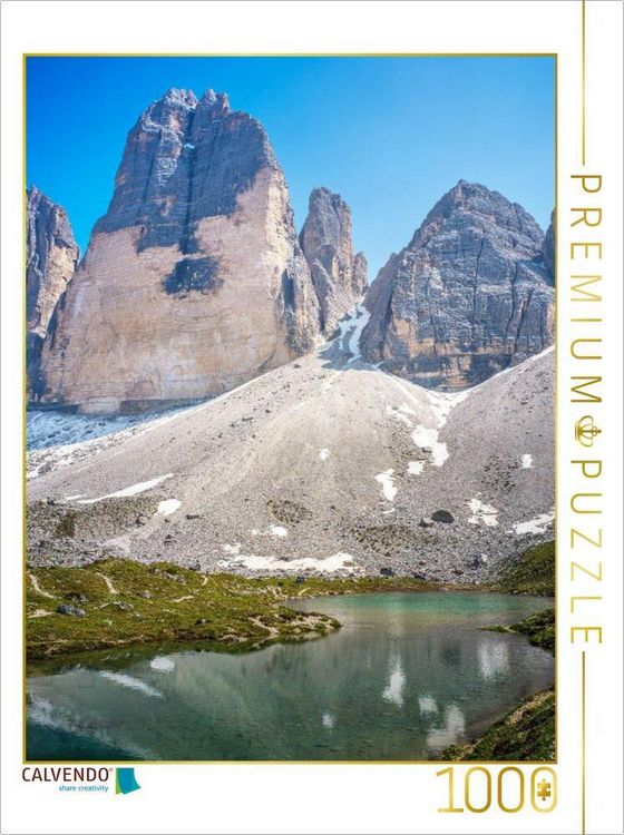 Produktbild: CALVENDO Puzzle Drei Zinnen - Rienzquelle | 1000 Teile Lege-Gr&ouml;&szlig;e 64x48cm Foto-Puzzle f&uuml;r gl&uuml;ckliche Stunden