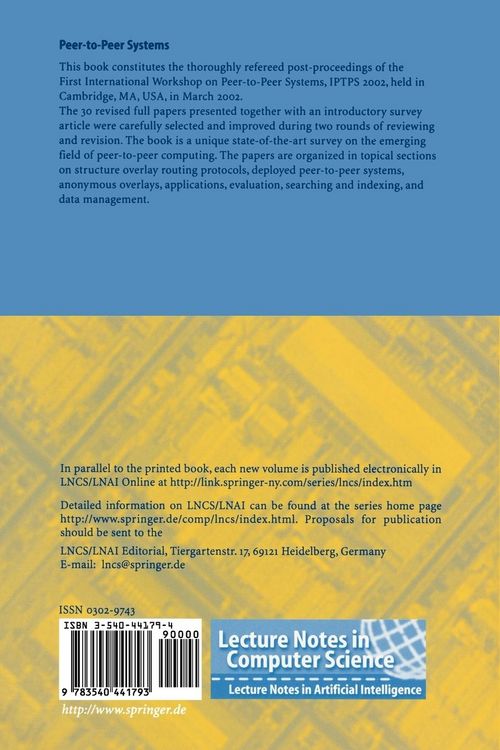 Produktbild: Peer-to-Peer Systems