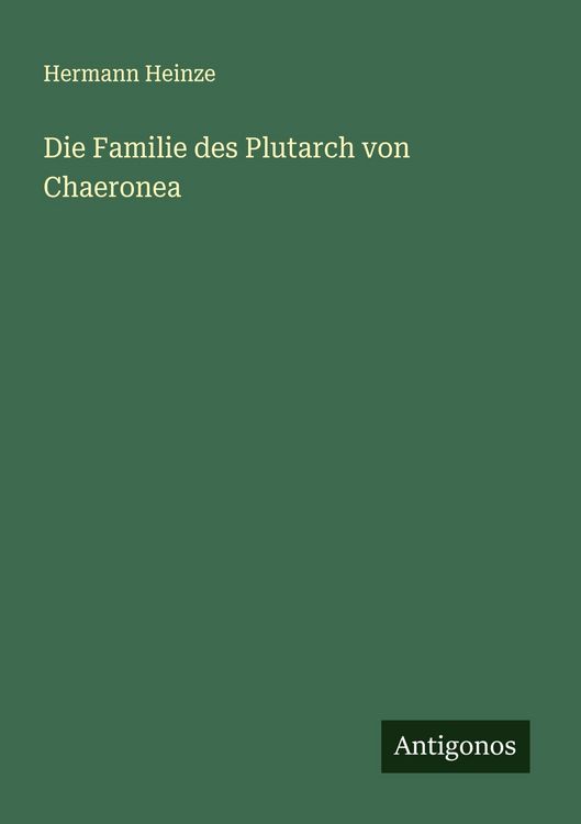 Produktbild: Die Familie des Plutarch von Chaeronea