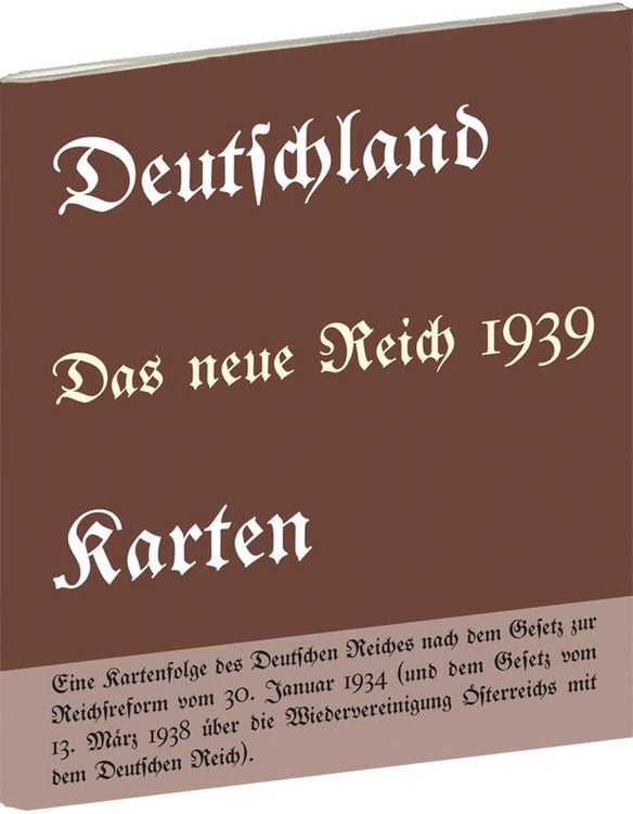 Produktbild: Historische Karten: DEUTSCHLAND - Das neue Reich 1939