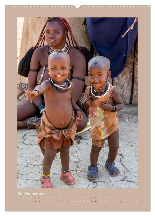 Produktbild: Besuch bei den Himbas - Namibia (hochwertiger Premium Wandkalender 2026 DIN A2 hoch), Kunstdruck in Hochglanz
