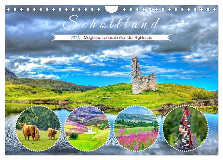 Produktbild: Schottland - Magische Landschaften der Highlands (Wandkalender 2026 DIN A4 quer), CALVENDO Monatskalender
