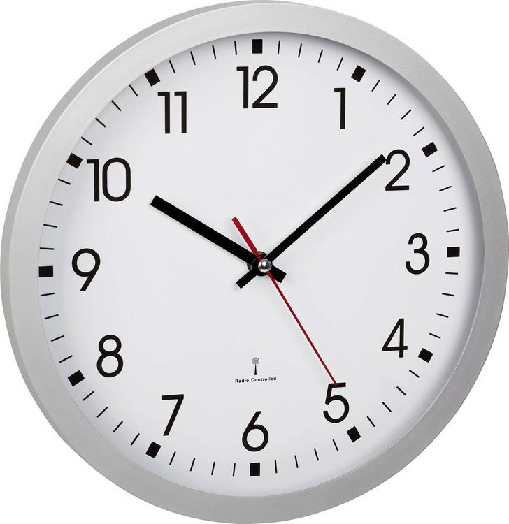 Produktbild: TFA Dostmann 60.3522.02 Funk Wanduhr 30 cm x 4.3 cm Silber