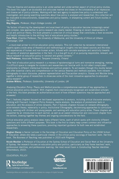 Produktbild: Analysing Education Policy