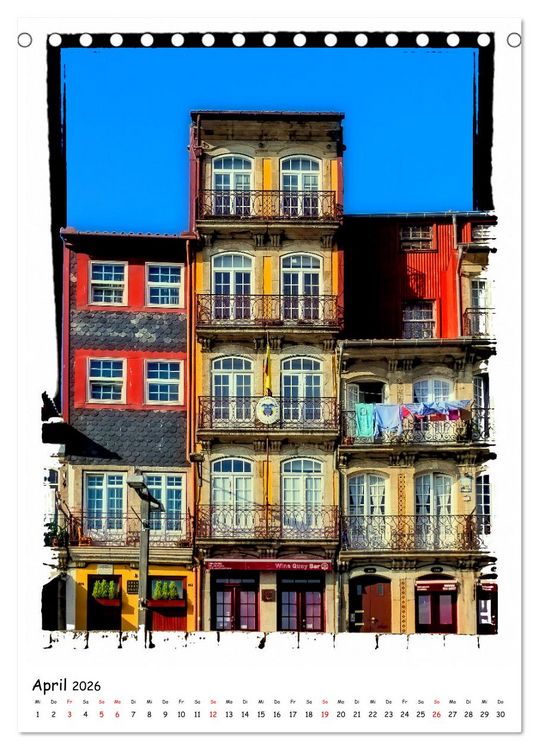Produktbild: Porto Perle am Douro (Tischkalender 2026 DIN A5 hoch), CALVENDO Monatskalender