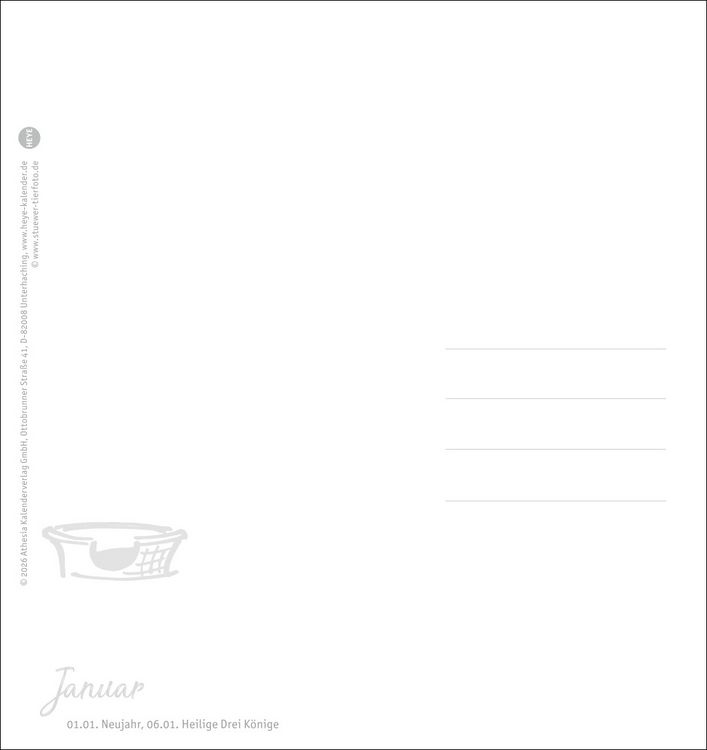 Produktbild: Dackel Postkartenkalender 2027