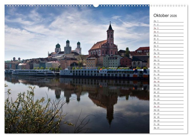 Produktbild: Pittoreskes Passau (hochwertiger Premium Wandkalender 2026 DIN A2 quer), Kunstdruck in Hochglanz