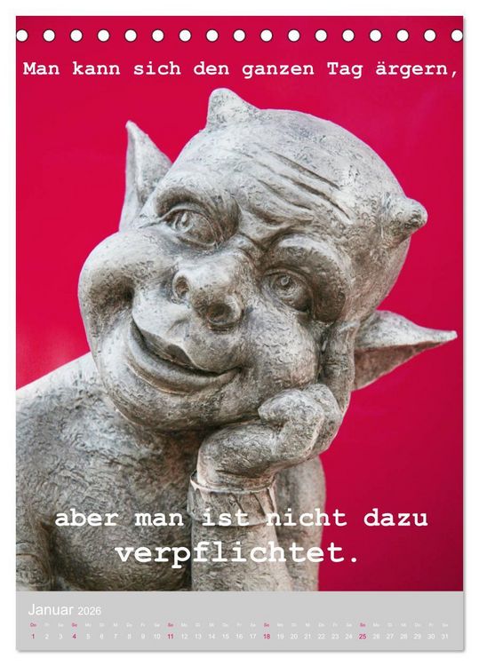 Produktbild: Lebensfreude in harten Zeiten (Tischkalender 2026 DIN A5 hoch), CALVENDO Monatskalender