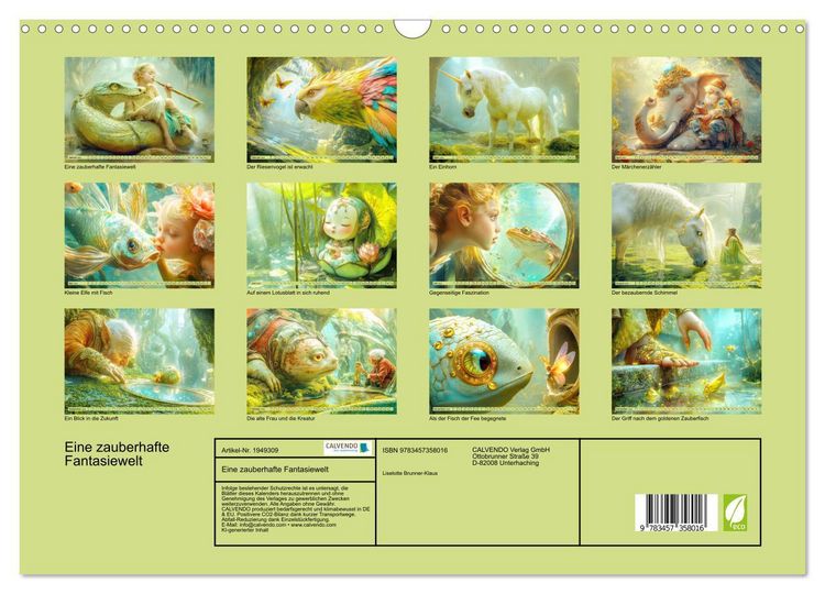 Produktbild: Eine zauberhafte Fantasiewelt (Wandkalender 2026 DIN A3 quer), CALVENDO Monatskalender