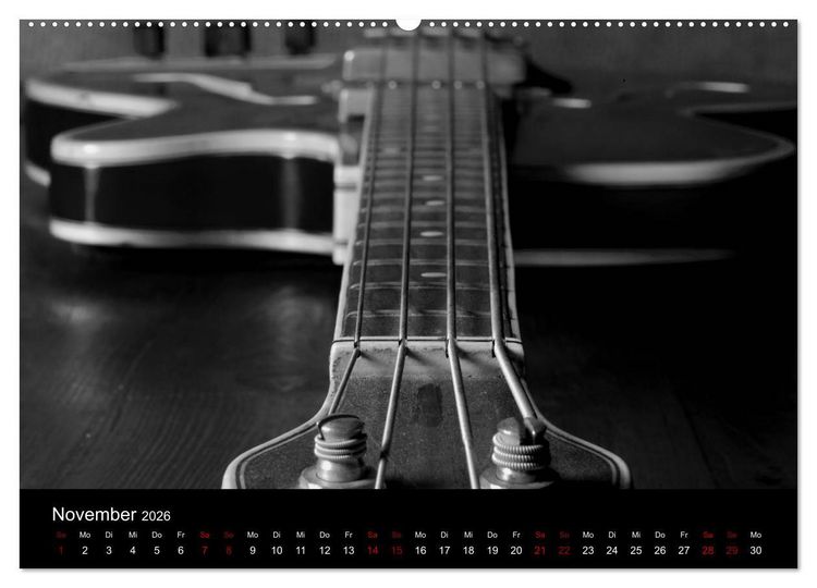 Produktbild: Regelwerke - Details alter E-Gitarren (Wandkalender 2026 DIN A2 quer), CALVENDO Monatskalender