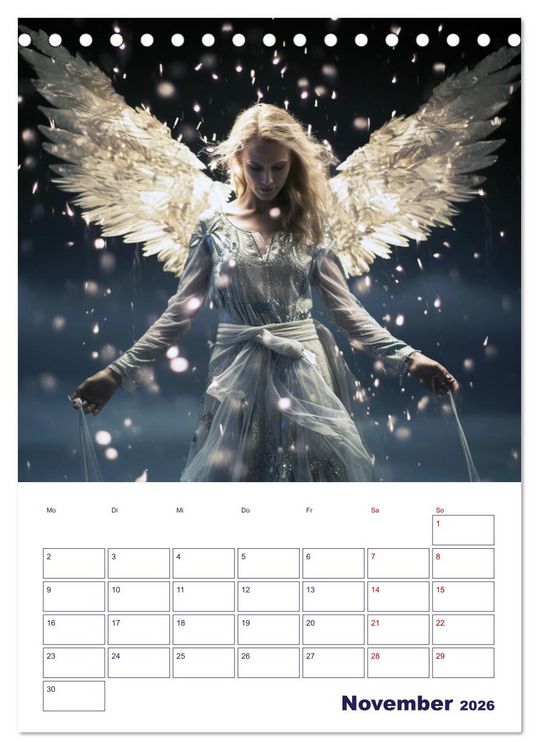 Produktbild: Die reine Sch&ouml;nheit der Engel (Tischkalender 2026 DIN A5 hoch), CALVENDO Monatskalender