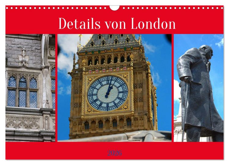Produktbild: Details von London (Wandkalender 2026 DIN A3 quer), CALVENDO Monatskalender