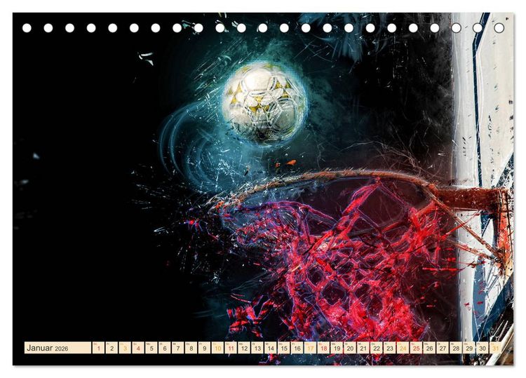 Produktbild: Basketball extrem (Tischkalender 2026 DIN A5 quer), CALVENDO Monatskalender