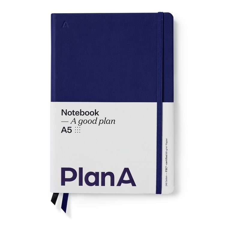 Produktbild: Notizbuch A5 Hardcover Punktiert Navy Blue