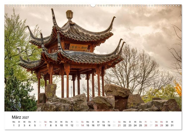 Produktbild: stadtansichten stuttgart (hochwertiger Premium Wandkalender 2027 DIN A2 quer), Kunstdruck in Hochglanz