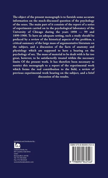 Produktbild: The Mental Traits of Sex An Experimental Investigation of the Normal Mind, in Men and Women