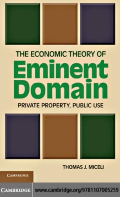 Produktbild: Economic Theory of Eminent Domain