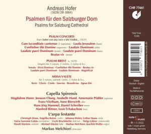 Produktbild: Andreas Hofer: Psalms for Salzburg Cathedral
