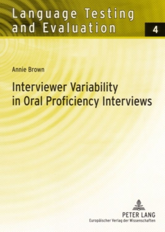 Produktbild: Interviewer Variability in Oral Proficiency Interviews