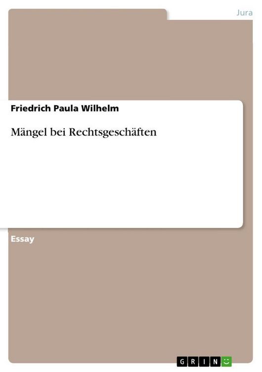Produktbild: M&auml;ngel bei Rechtsgesch&auml;ften