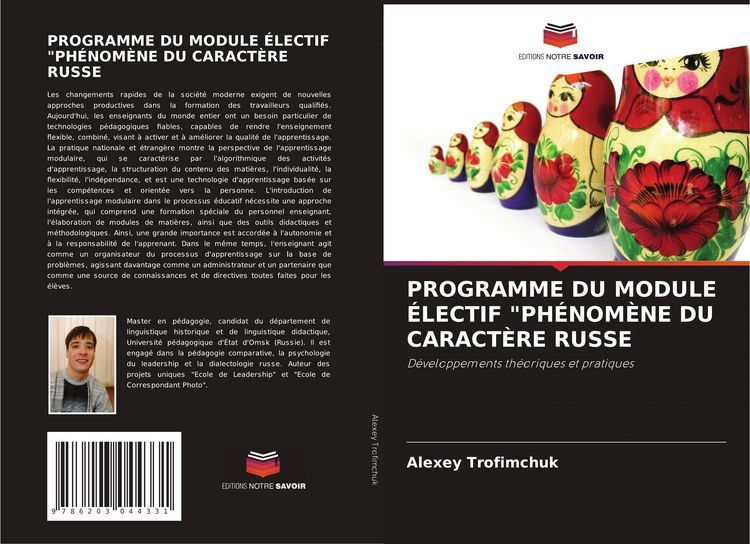 Produktbild: PROGRAMME DU MODULE &Eacute;LECTIF "PH&Eacute;NOM&Egrave;NE DU CARACT&Egrave;RE RUSSE