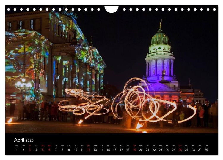 Produktbild: Berlin bei Nacht (Wandkalender 2026 DIN A4 quer), CALVENDO Monatskalender