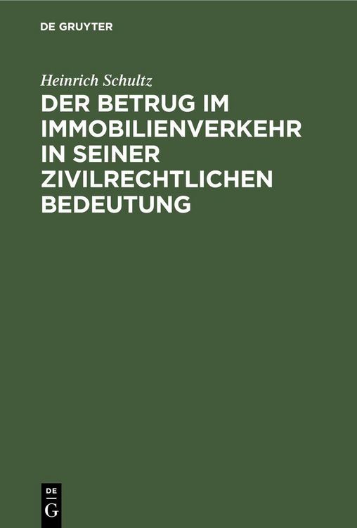 Produktbild: Der Betrug im Immobilienverkehr in seiner zivilrechtlichen Bedeutung