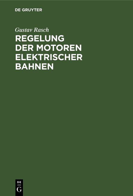 Produktbild: Regelung der Motoren elektrischer Bahnen