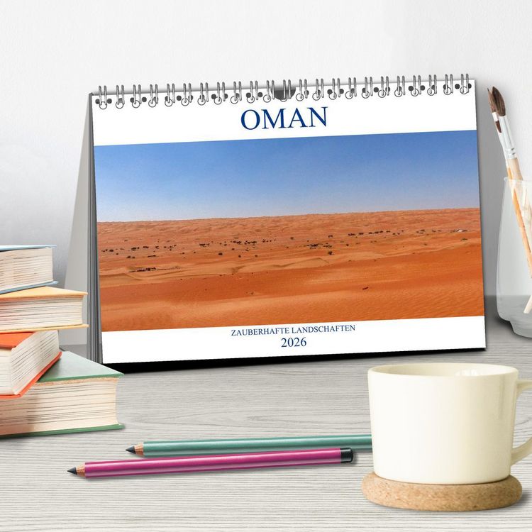 Produktbild: Oman - Zauberhafte Landschaften (Tischkalender 2026 DIN A5 quer), CALVENDO Monatskalender
