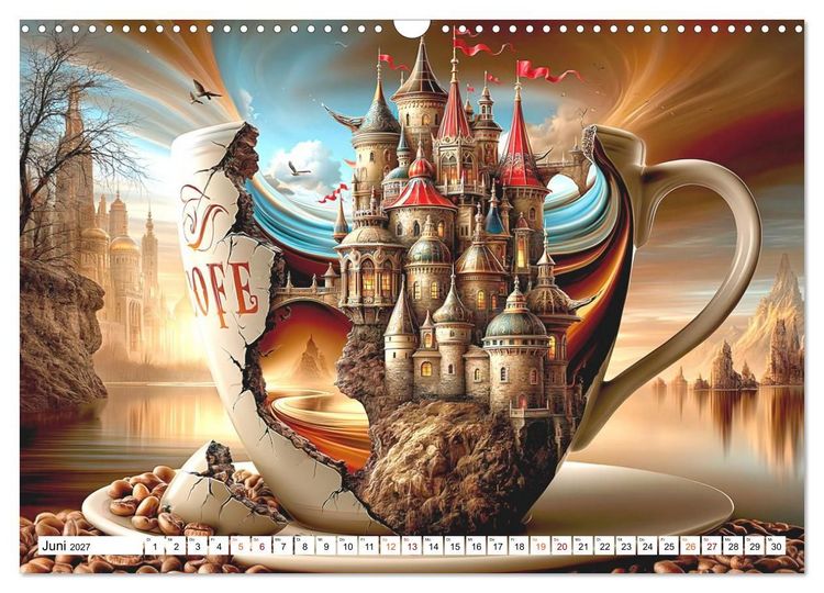 Produktbild: Zwischen Tassenrand und Traum (Wandkalender 2027 DIN A3 quer), CALVENDO Monatskalender