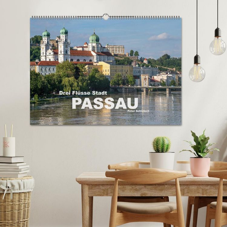Produktbild: Drei Fl&uuml;sse Stadt Passau (Wandkalender 2026 DIN A2 quer), CALVENDO Monatskalender