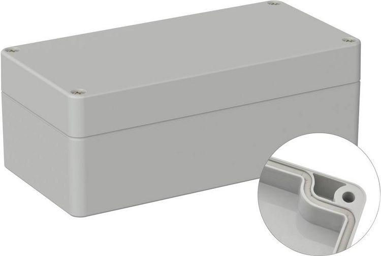 Produktbild: TRU COMPONENTS TC-9065468 Outdoor-Geh&auml;use 160 x 80 x 60 Polycarbonat Lichtgrau (RAL 7035) 1 St.