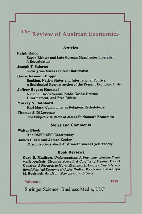 Produktbild: The Review of Austrian Economics