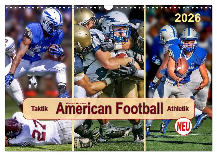 Produktbild: American Football - Taktik und Athletik (Wandkalender 2026 DIN A3 quer), CALVENDO Monatskalender