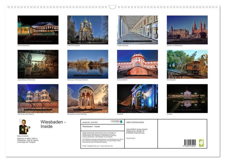 Produktbild: Wiesbaden - Inside (Wandkalender 2027 DIN A2 quer), CALVENDO Monatskalender