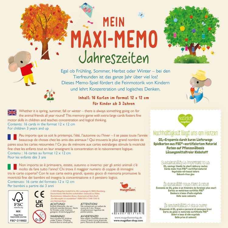 Produktbild: Mein Maxi-Memo - Jahreszeiten