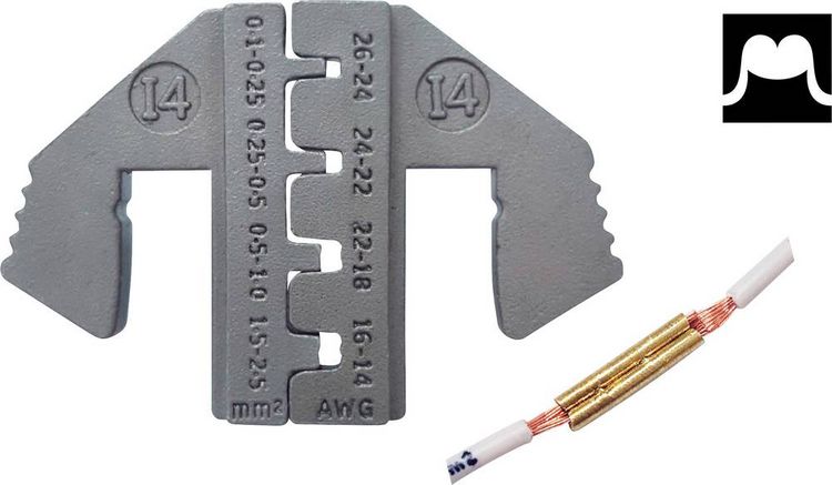 Produktbild: TOOLCRAFT PLE-0I4 Crimp-Eins&auml;tze Flachstecker Quetschbereich: 0.1 bis 2.5 mm&sup2; Passend f&uuml;r Marke (Zangen): TOOLCRAFT PZ-500