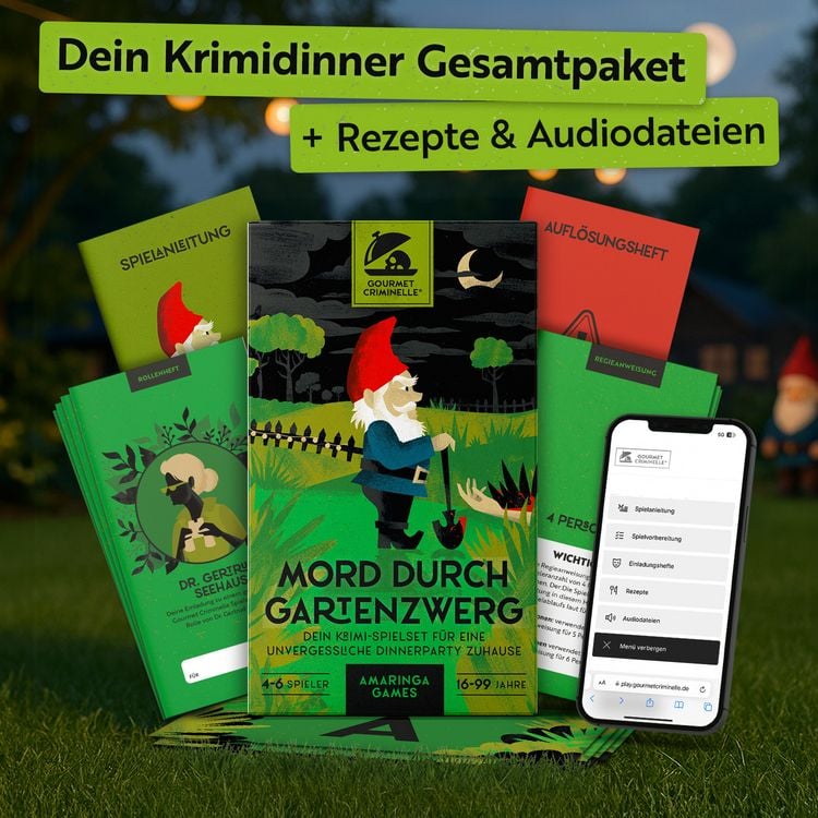 Produktbild: Gourmet Criminelle - Mord durch Gartenzwerg - Krimidinner