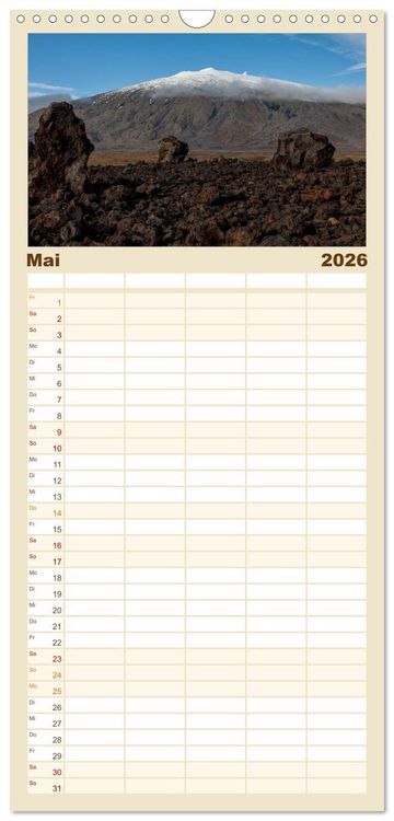 Produktbild: Familienplaner 2026 - Island - Land aus Feuer und Eis mit 5 Spalten (Wandkalender, 21 x 45 cm) CALVENDO