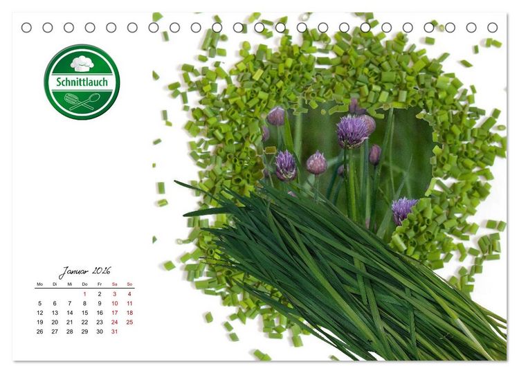 Produktbild: K&uuml;chenkr&auml;uter f&uuml;r jeden Geschmack (Tischkalender 2026 DIN A5 quer), CALVENDO Monatskalender