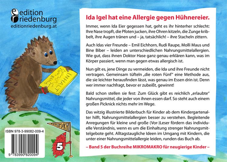Produktbild: Die roten F&uuml;nf - Das Bilderbuch zu Nahrungsmittelallergien. F&uuml;r alle Kinder, die einen einzigartigen K&ouml;rper haben. (Empfohlen vom DAAB - Deutscher All
