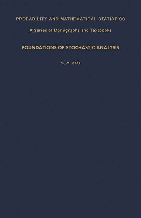 Produktbild: Foundations of Stochastic Analysis