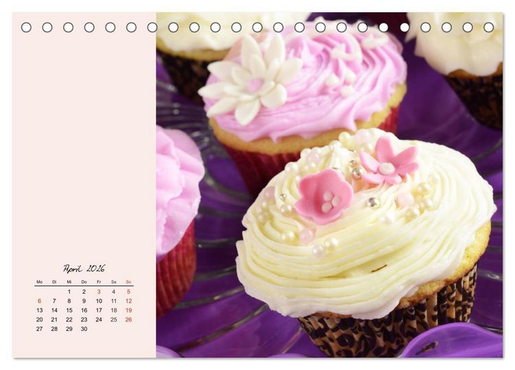 Produktbild: Bunte Torten und Cremen. Ein leckerer Augenschmaus (Tischkalender 2026 DIN A5 quer), CALVENDO Monatskalender