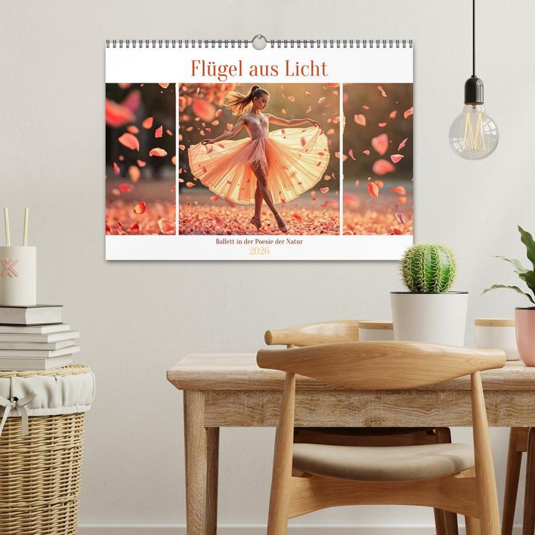 Produktbild: Fl&uuml;gel aus Licht - Ballett in der Poesie der Natur (Wandkalender 2026 DIN A3 quer), CALVENDO Monatskalender