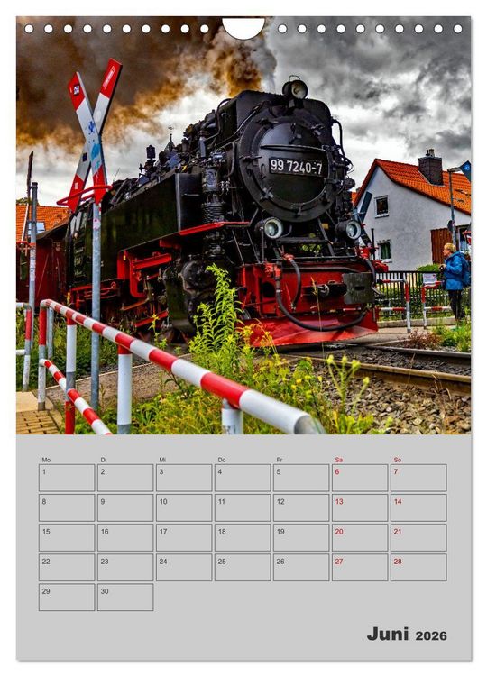 Produktbild: Brockenbahn - Terminplaner (Wandkalender 2026 DIN A4 hoch), CALVENDO Monatskalender